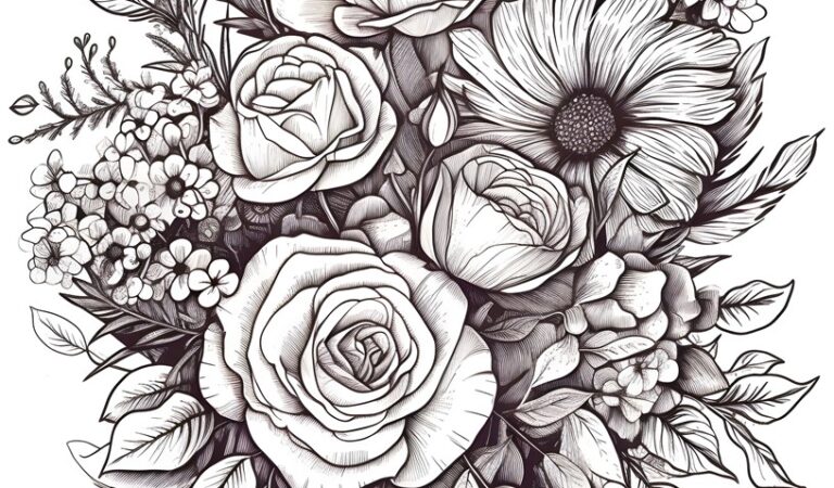 Beautiful Flower Coloring Pages