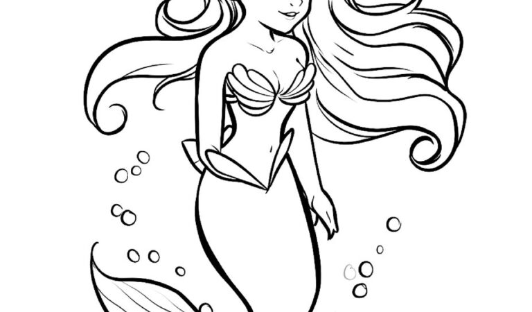 Cute Mermaid Coloring Pages for Kids