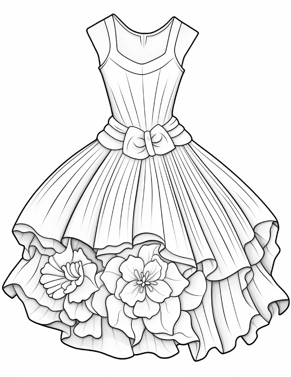 Dresses Coloring Book for _8216