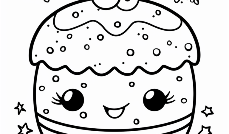 Free Cute Kawaii Christmas Coloring Pages