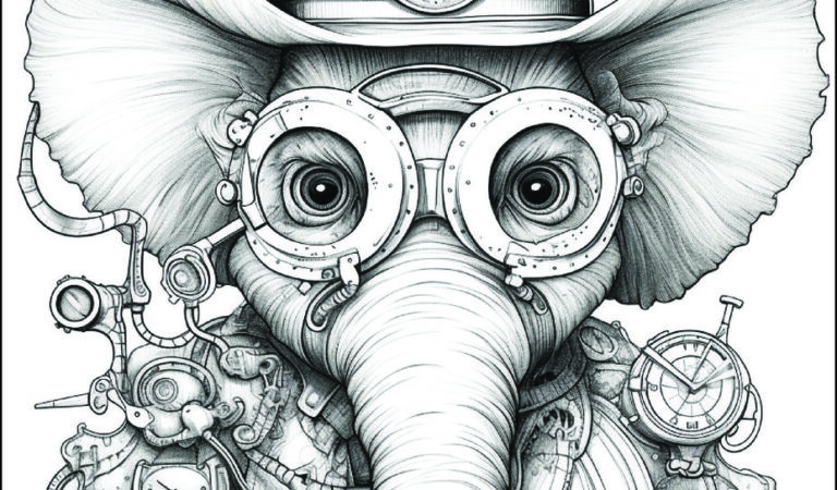 Free Steampunk Animals Coloring pages