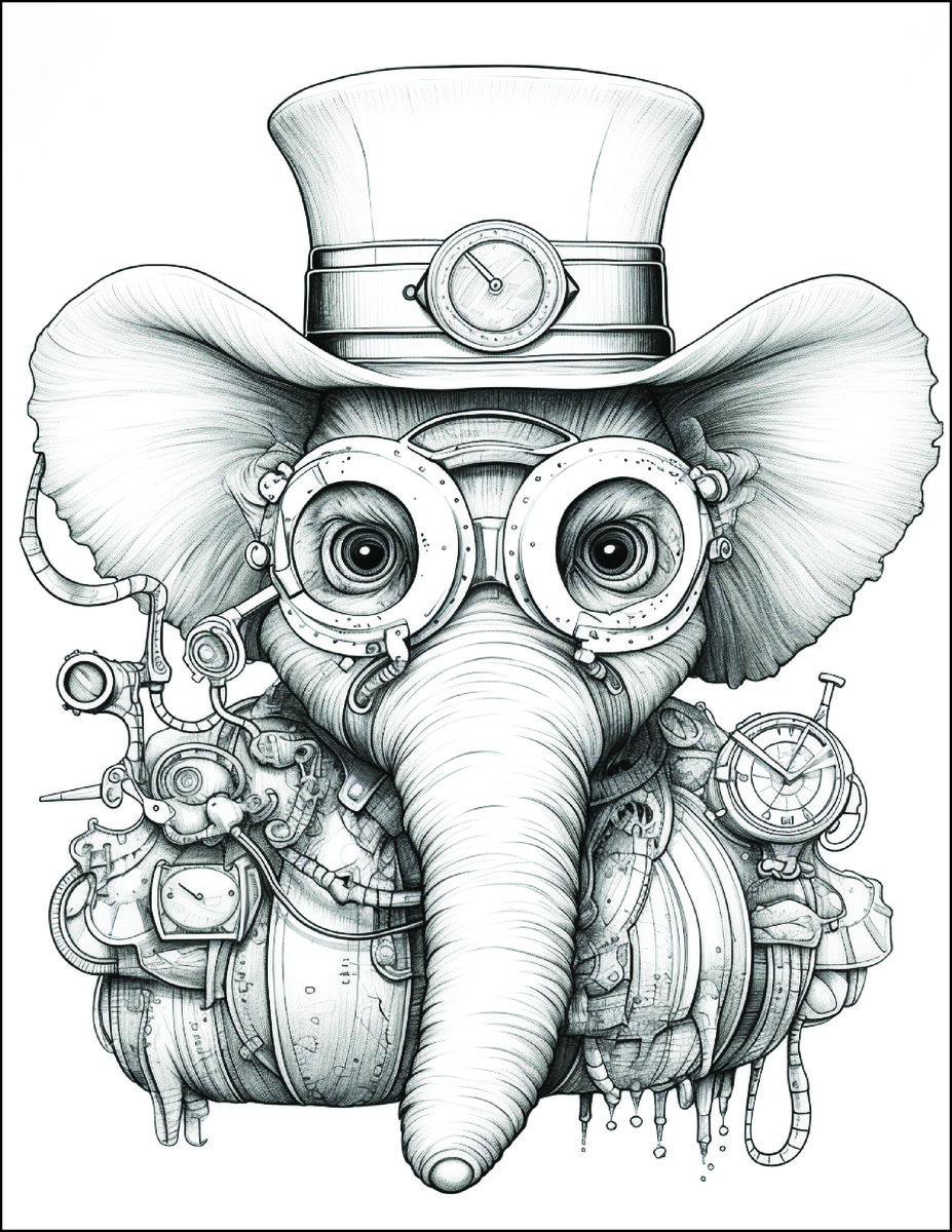 Free  Steampunk Animals Coloring pages _4147