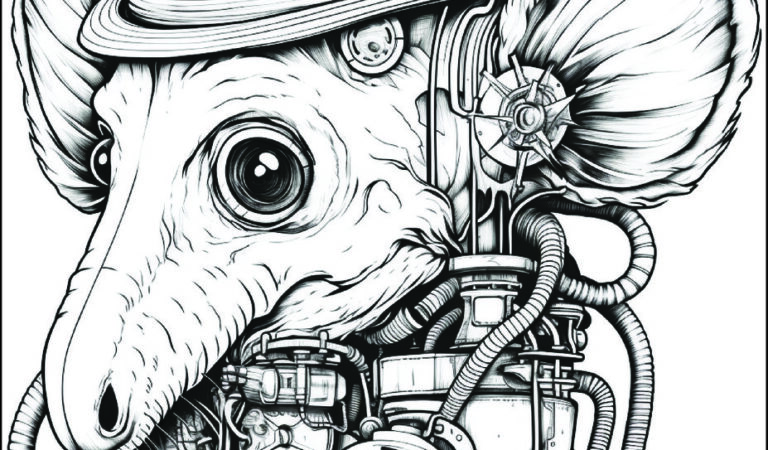 Free Steampunk Animals Coloring pages