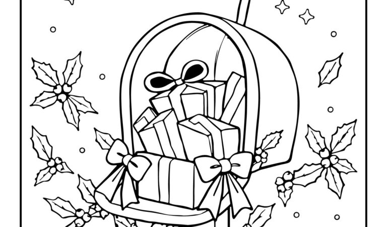 Free bold and easy christmas coloring pages