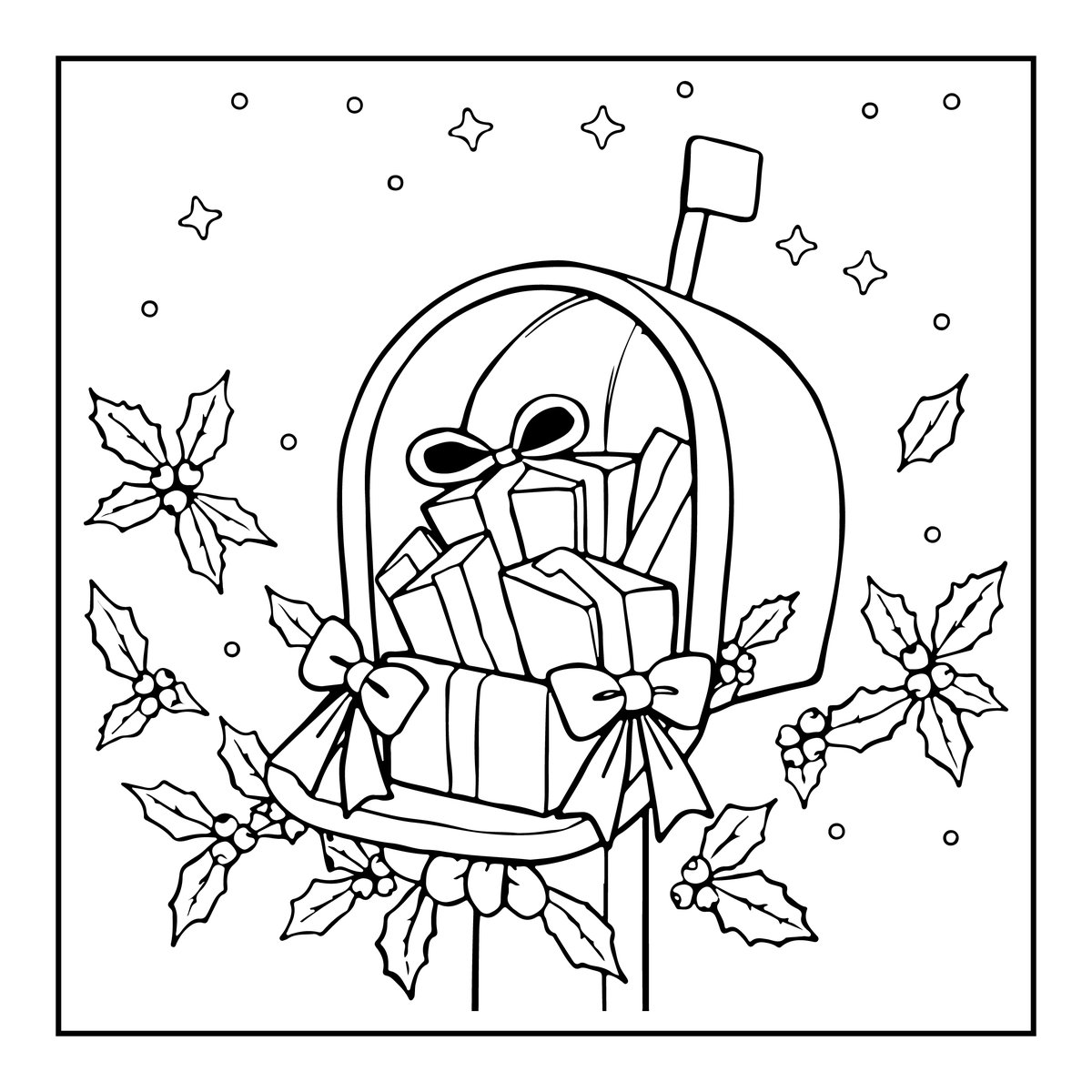 Free bold and easy christmas coloring pages _3565