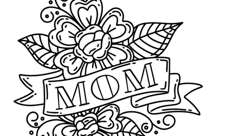 Mothers day coloring pages