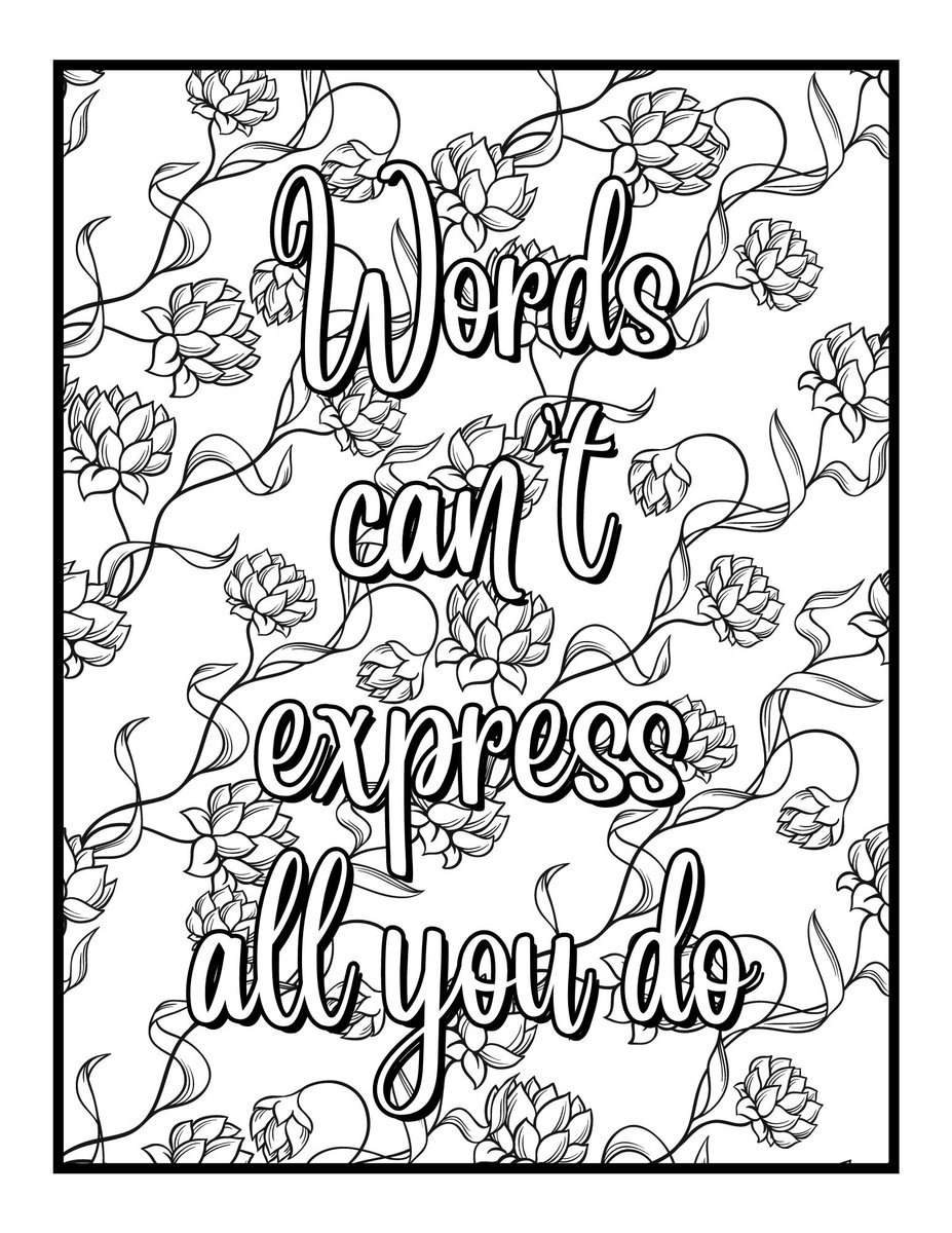 Motivational Quote Coloring Page _9497
