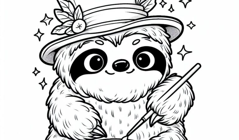 Printable Sloth Coloring Pages