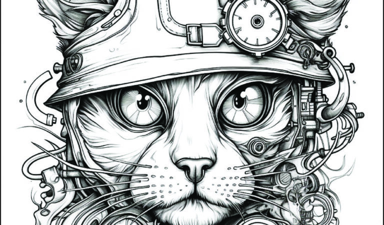 Printable Steampunk Animals Coloring pages