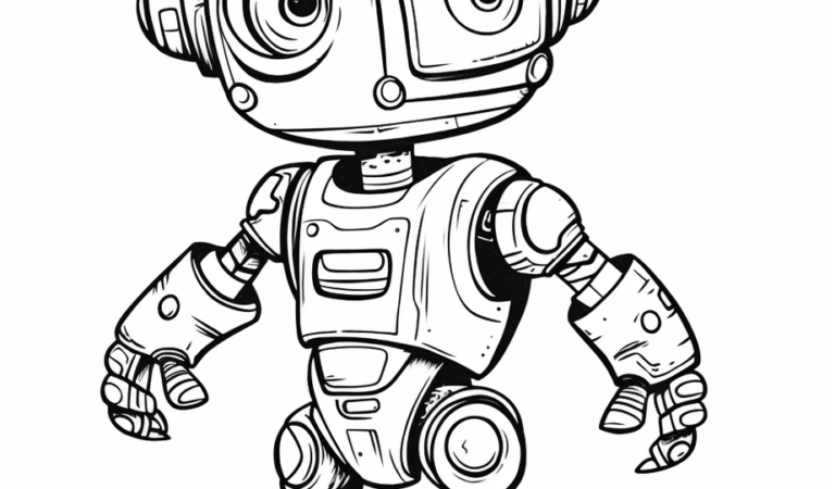 Robot Coloring Book For Kids