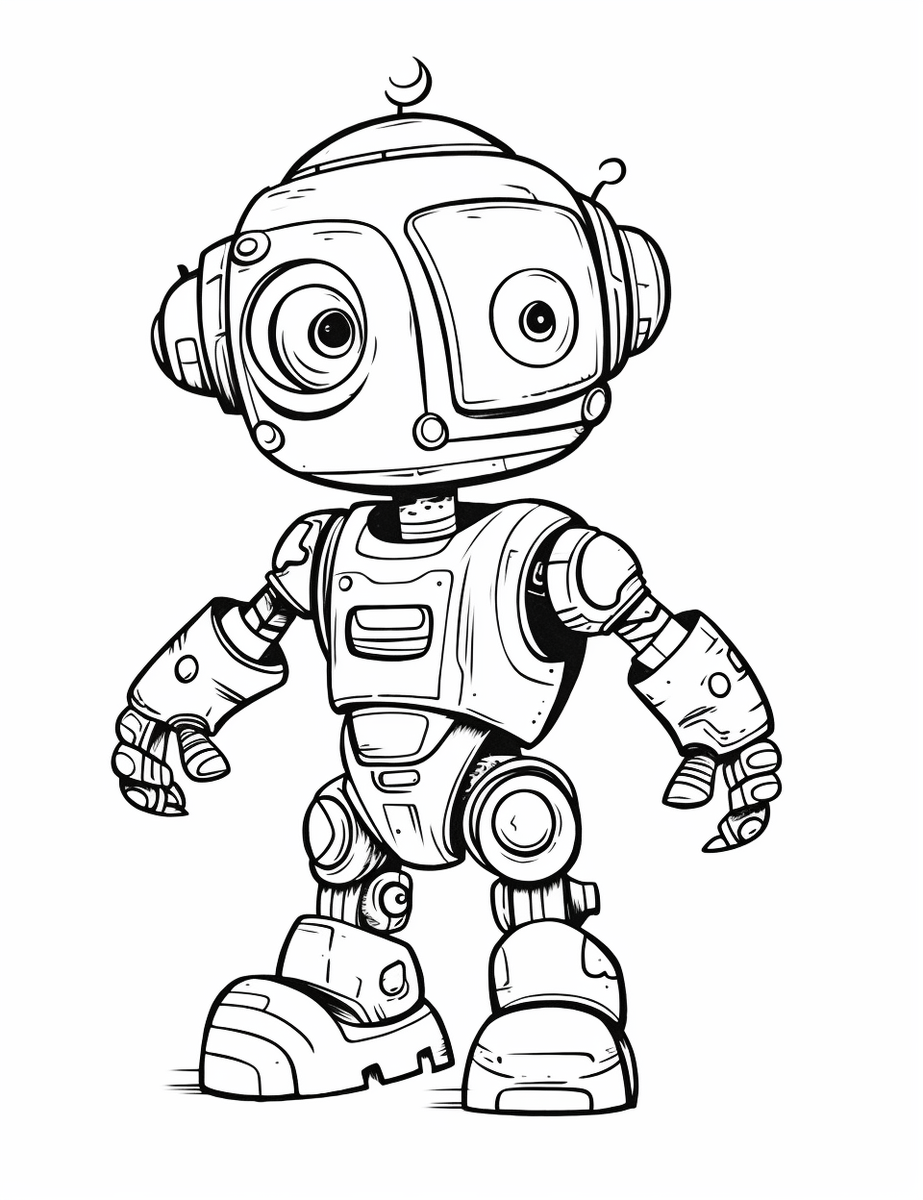 Robot Coloring Book For Kids _4352