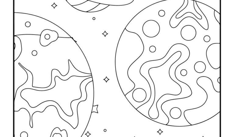 Space Coloring Pages With Book