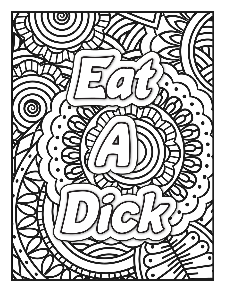 ADULT Motivational Swear Words Coloring Book Graphics _3574