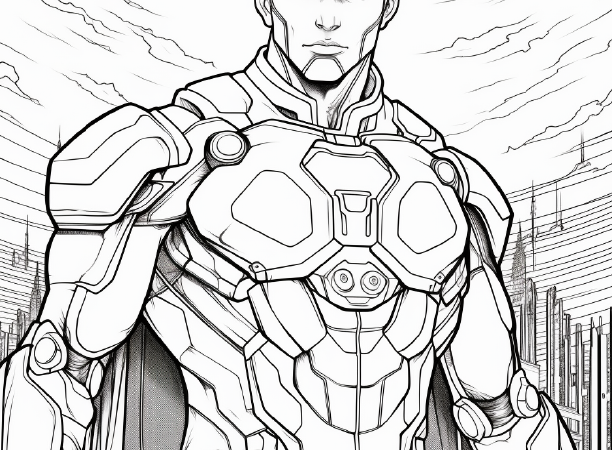 Anime Superhero Coloring pages