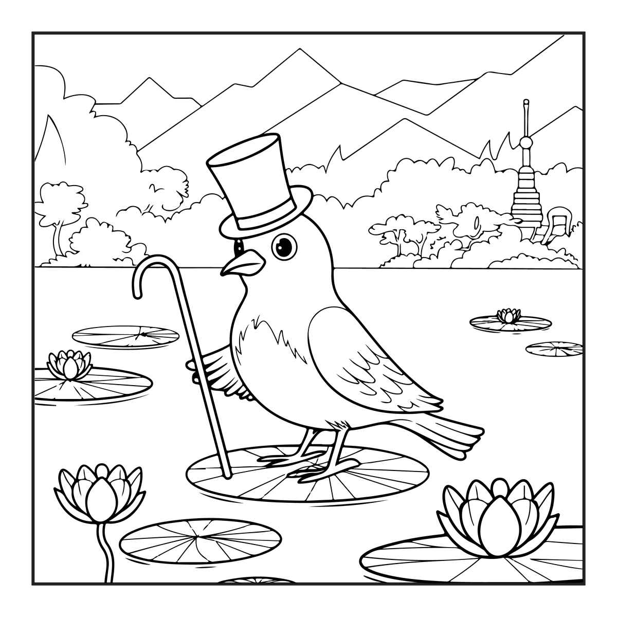 Bold and Easy Minimal Art Coloring Pages_5363