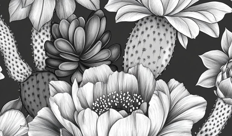 Cactus Succulent Coloring Book