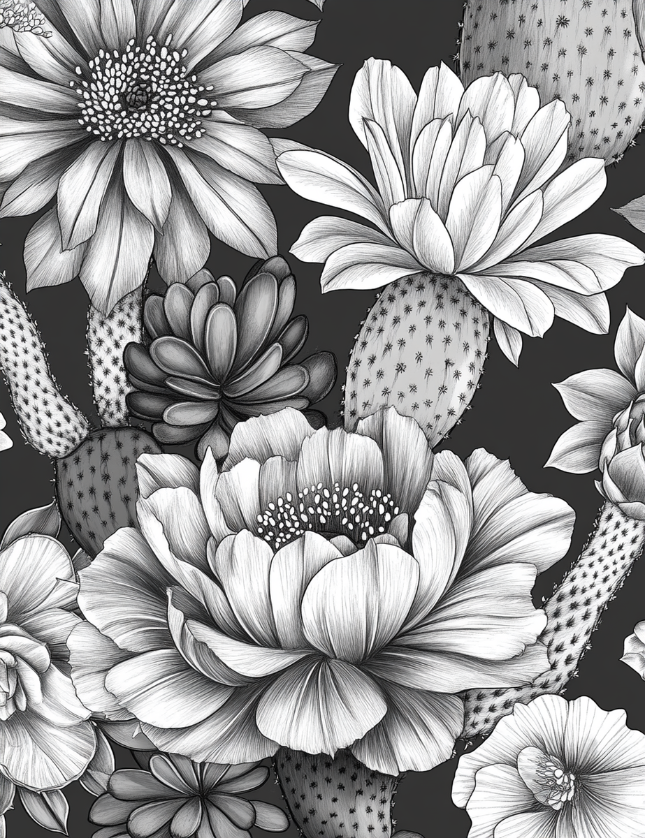 Cactus Succulent Coloring Book _2521