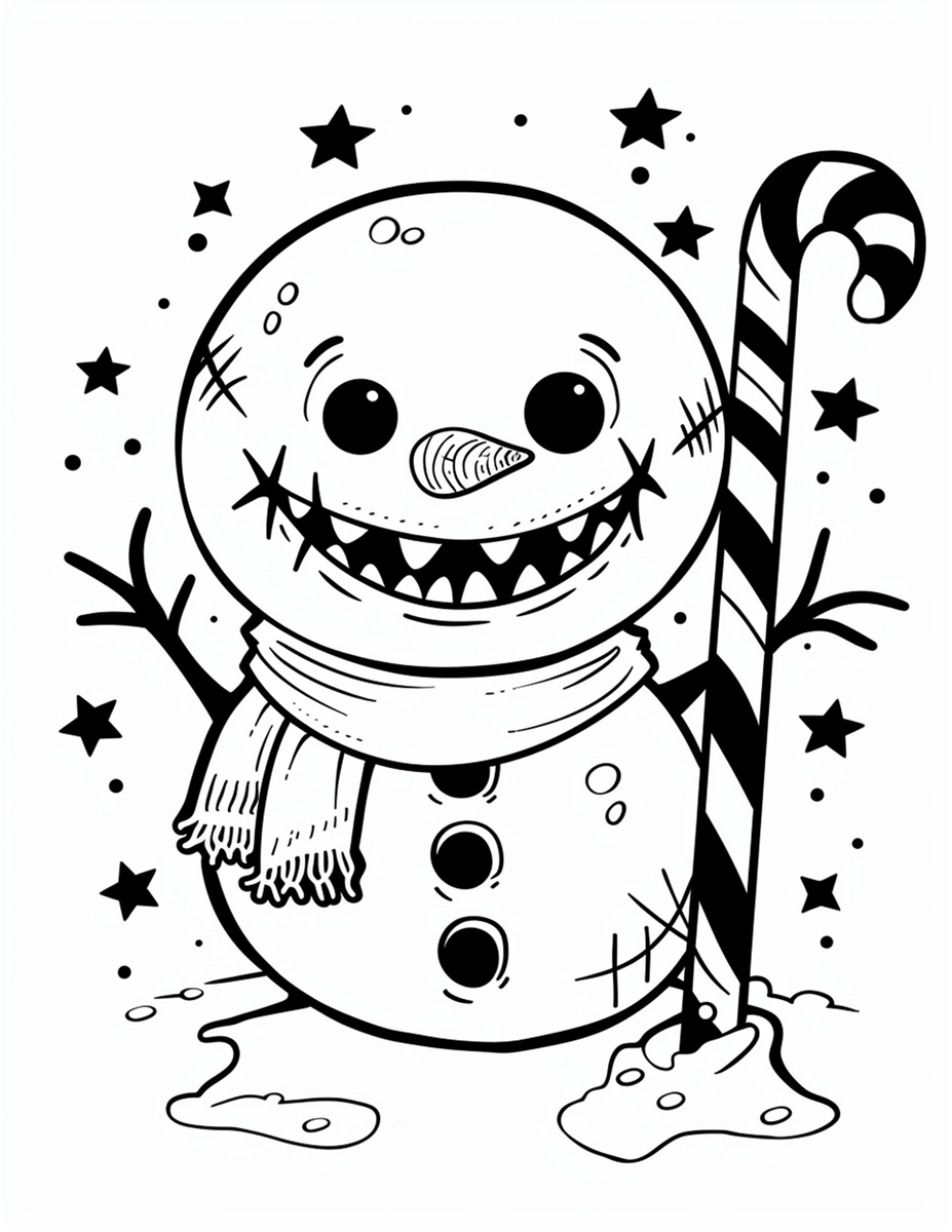 Creepy Kawaii Christmas Coloring Book _1402
