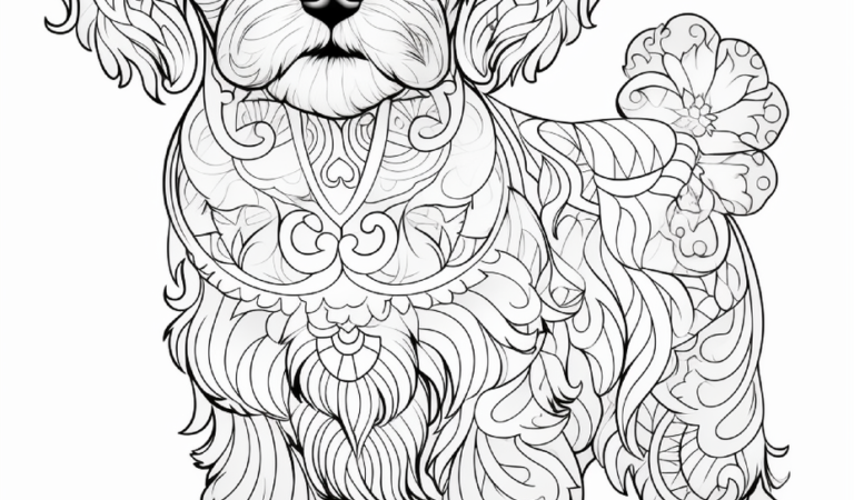 Dog Mandala Coloring Pages