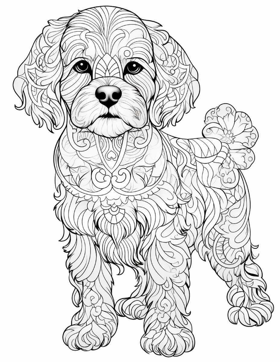 Dog Mandala Coloring Pages _7510