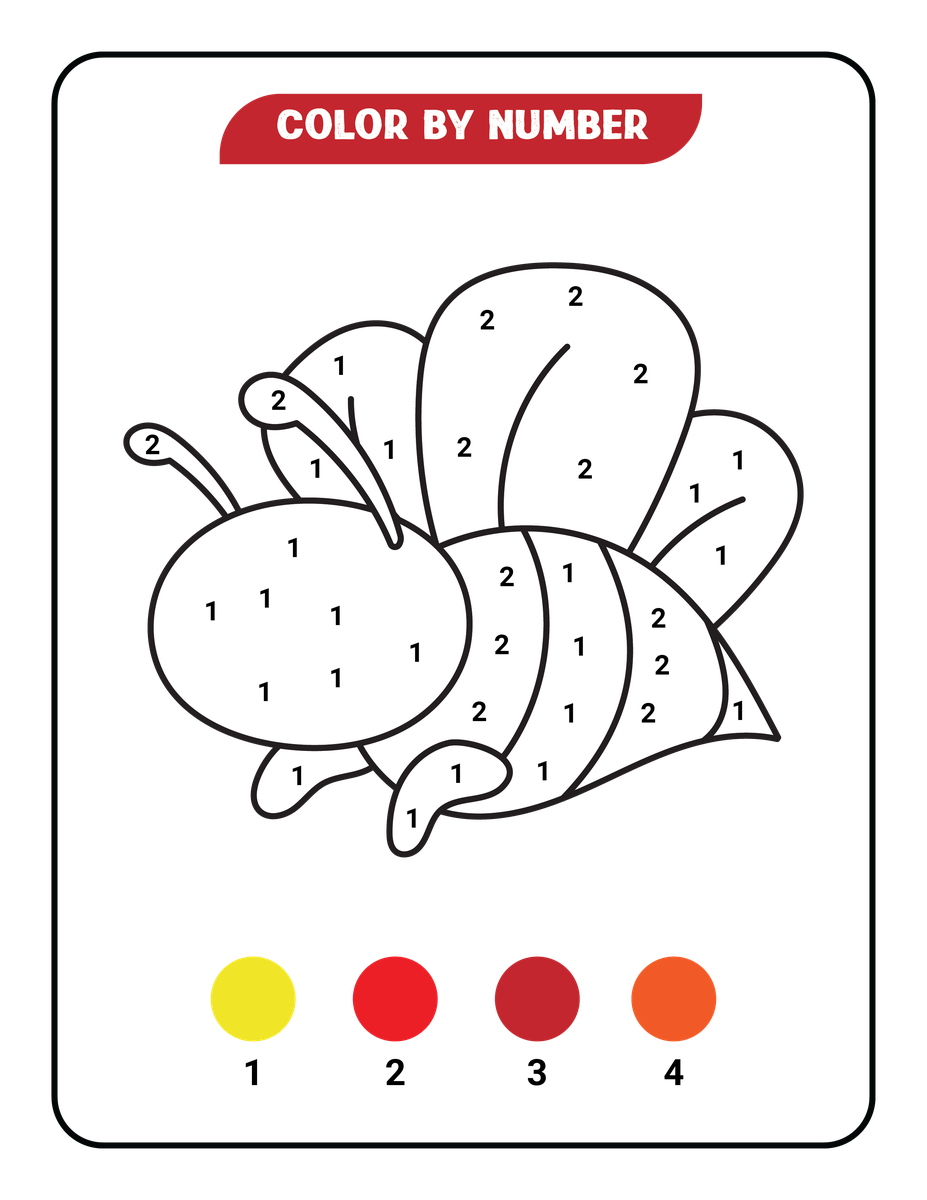 Easy Color By Number Book _4110
