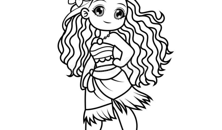 Cute adorable girl coloring pages to draw