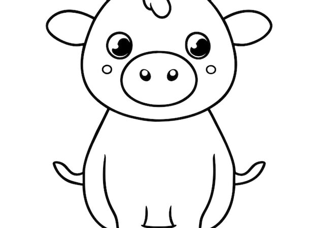 Cute animals with big eyes coloring pages