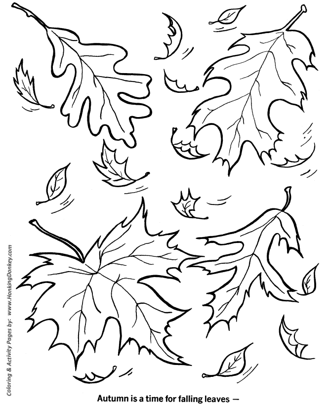 Fall coloring pages for kids printable