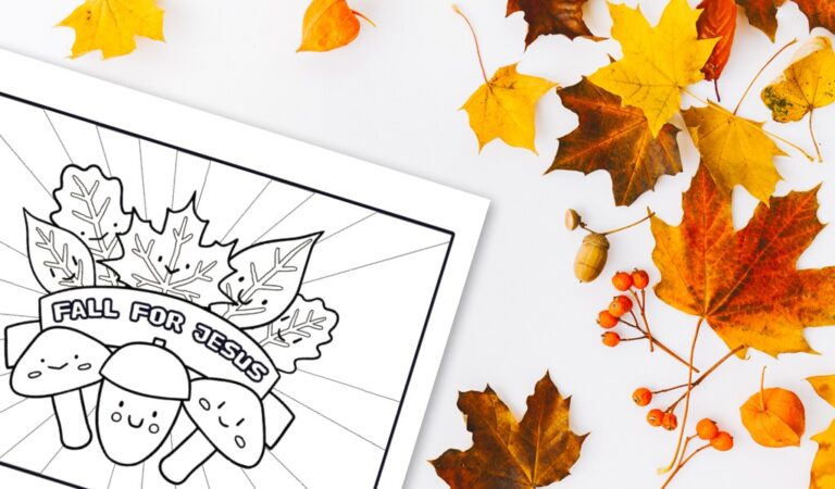 Free christian printable fall coloring pages for kids