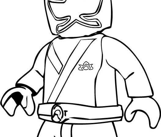 Green power ranger lego coloring pages