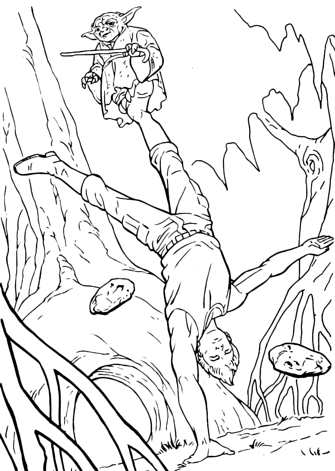 coloring pages luke train