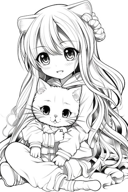 cute kawaii coloring pages for girls