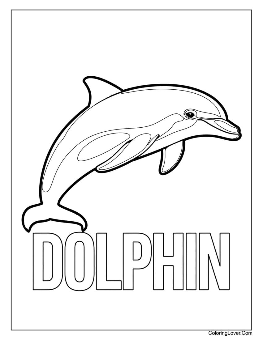 dolphin coloring pages jumping in a heart_1780