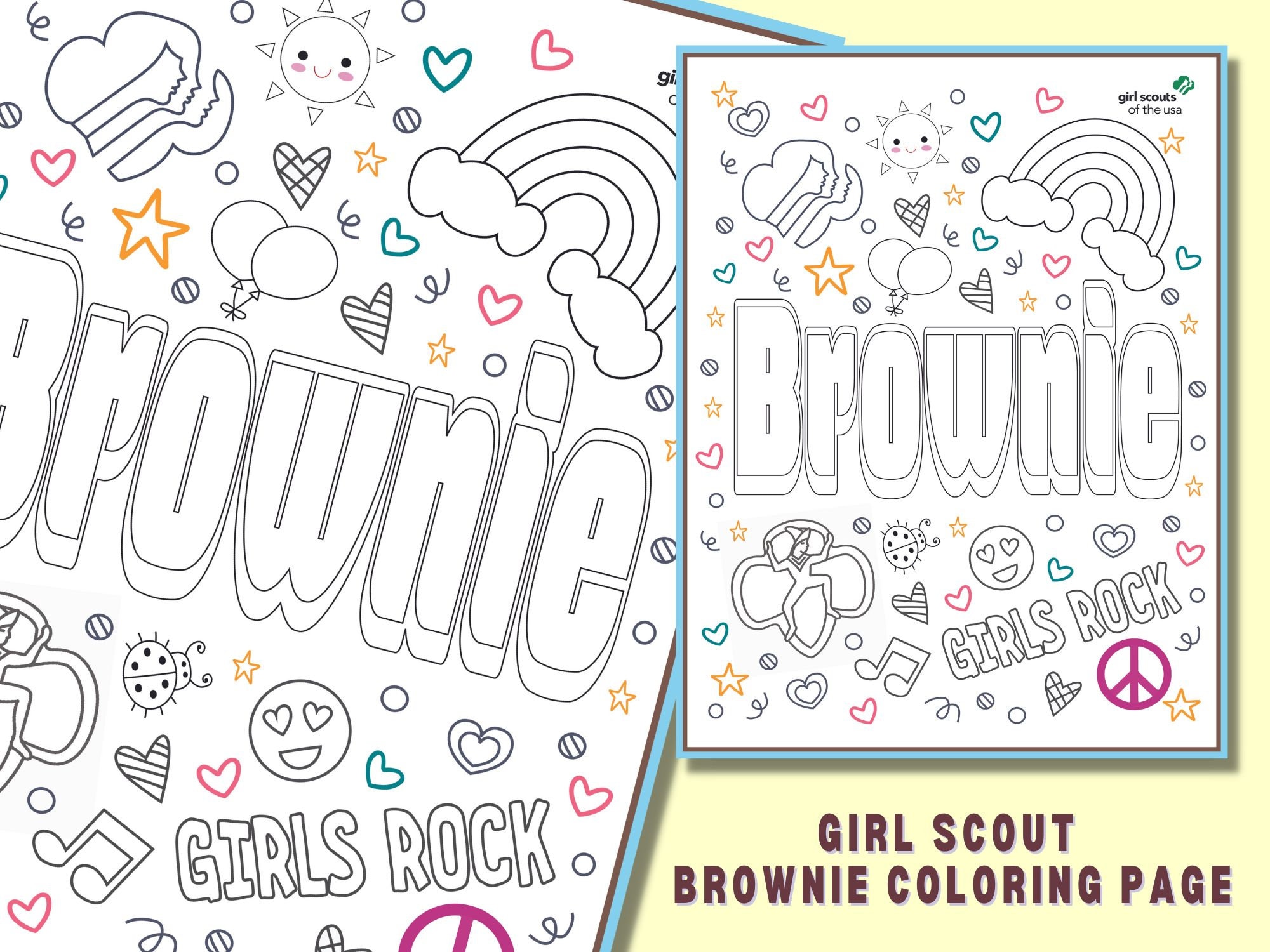 girl scout brownie elf coloring page_4994