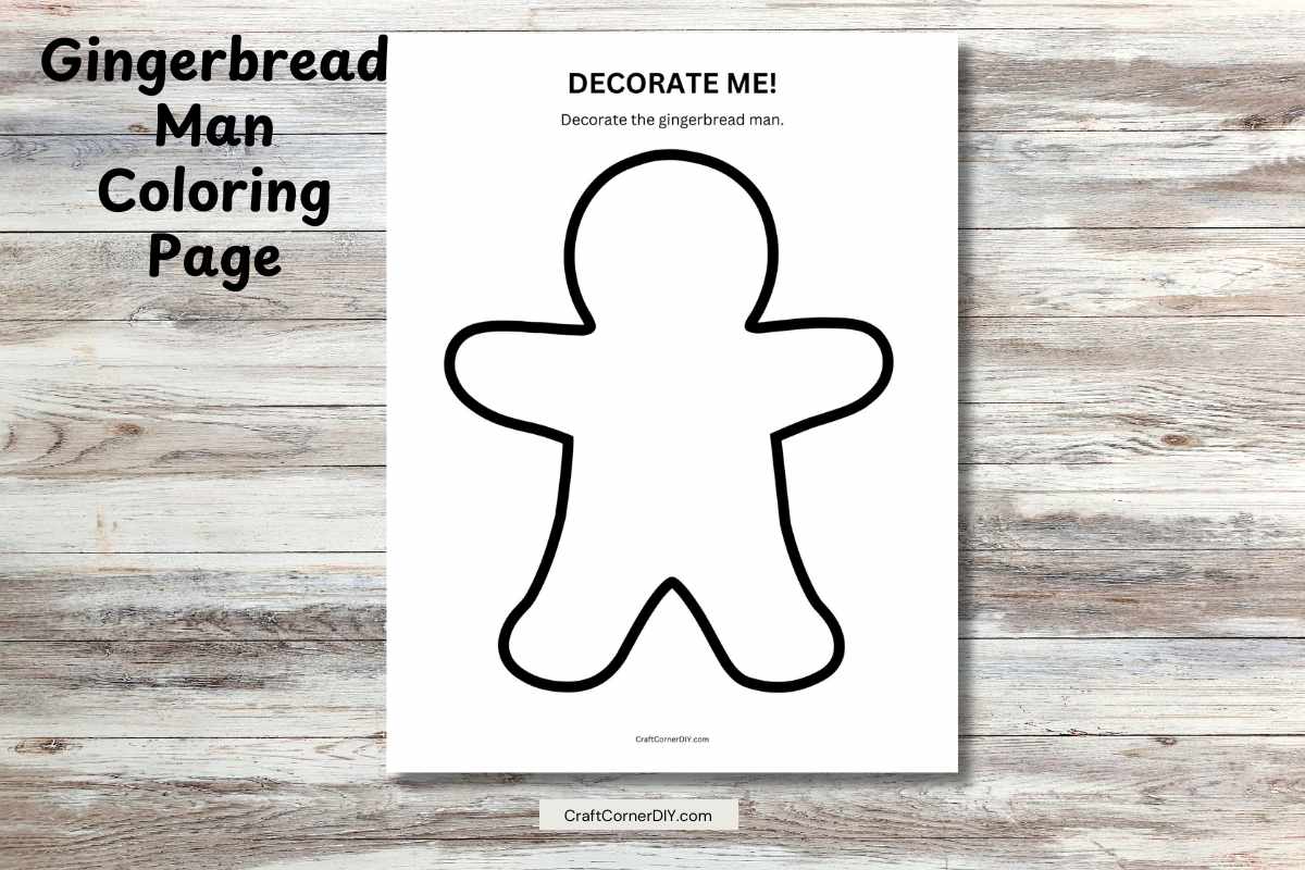 a gingerbread man coloring page_8738