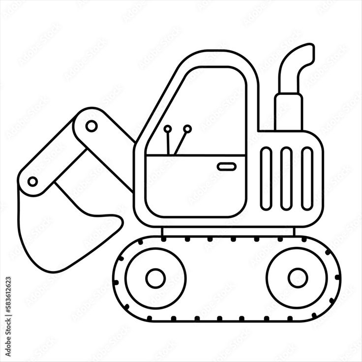 blippi excavator coloring page_8810