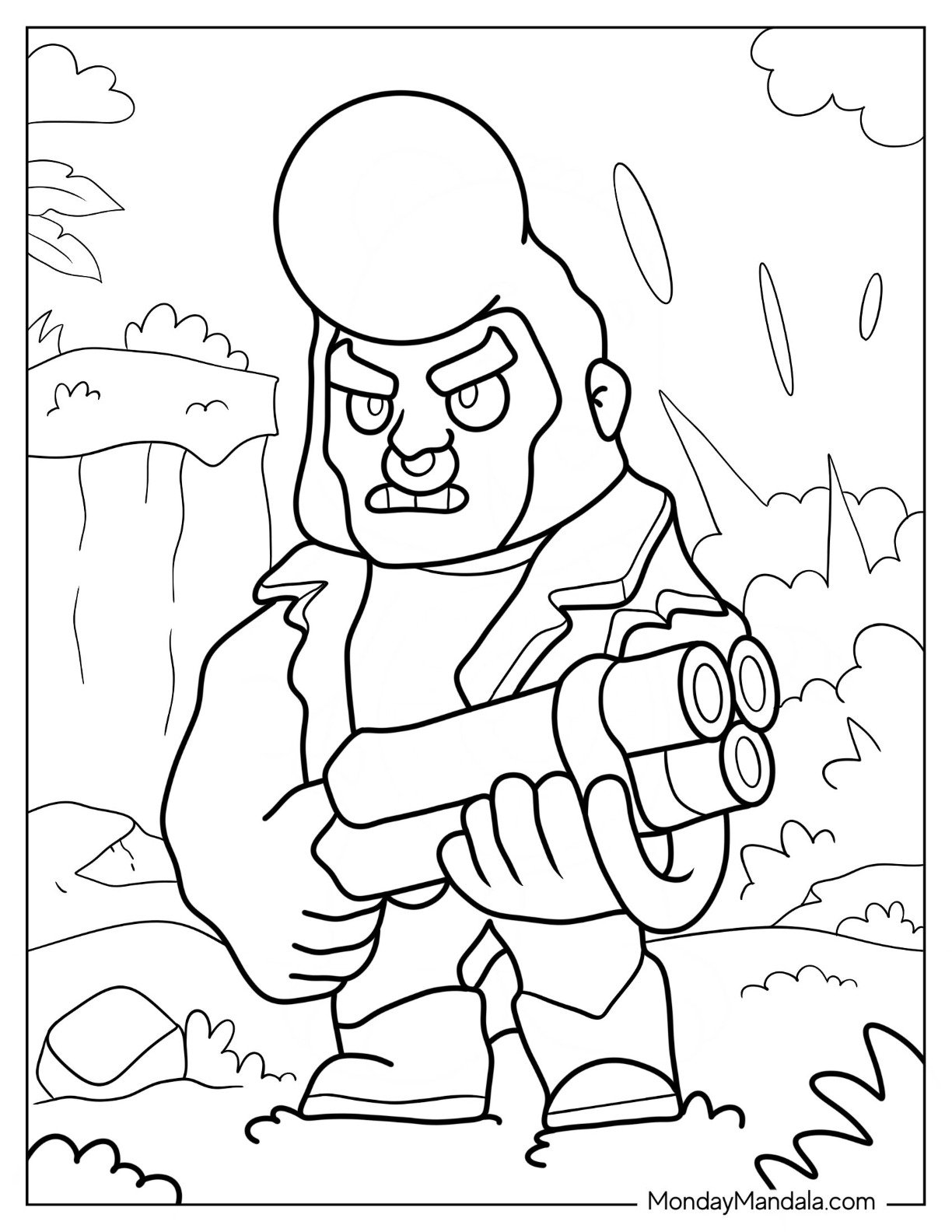 brawl stars bull coloring pages_6386