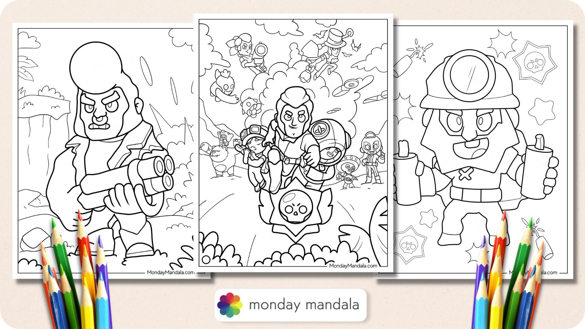brawl stars characters coloring pages_3973