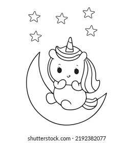 cute cartoon unicorn coloring pages_6590