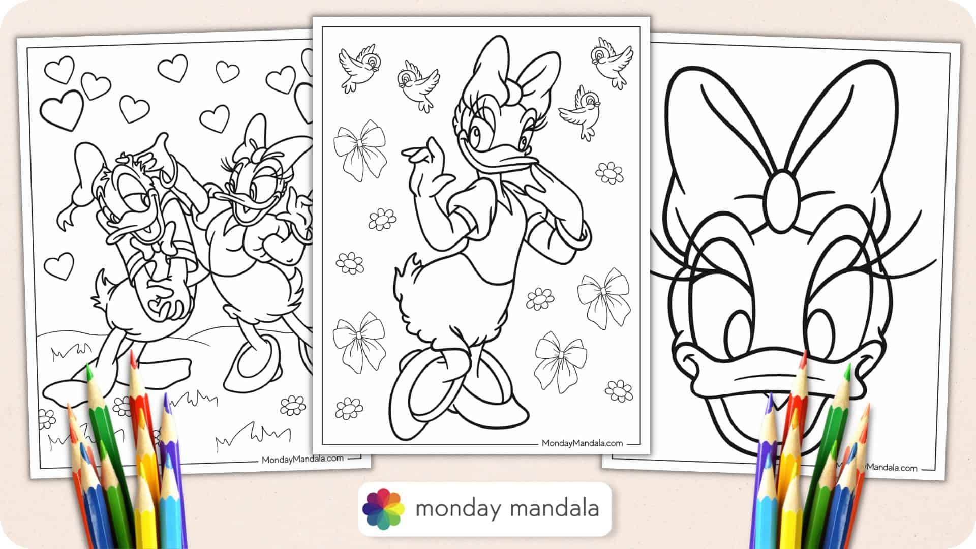 daisy duck face coloring pages