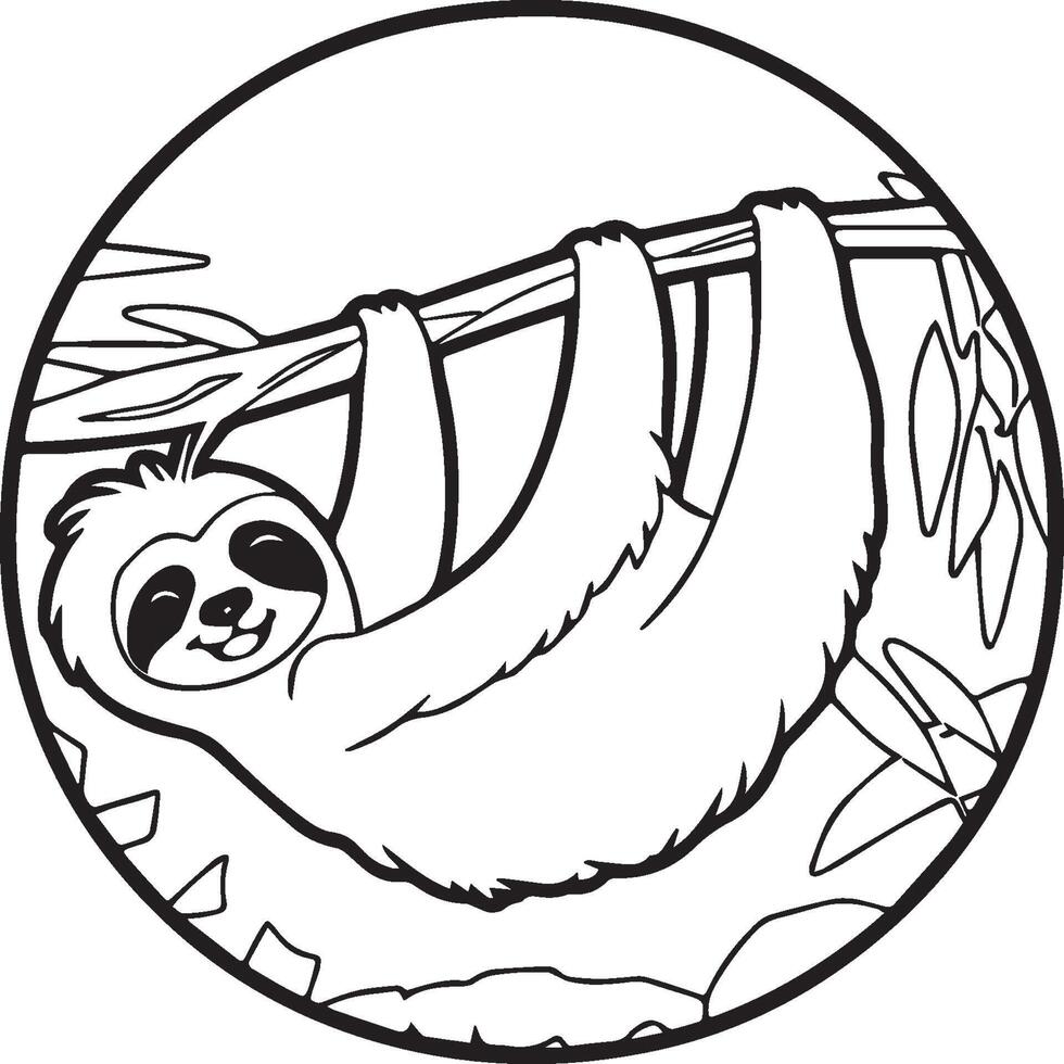 free sloth coloring page_6713
