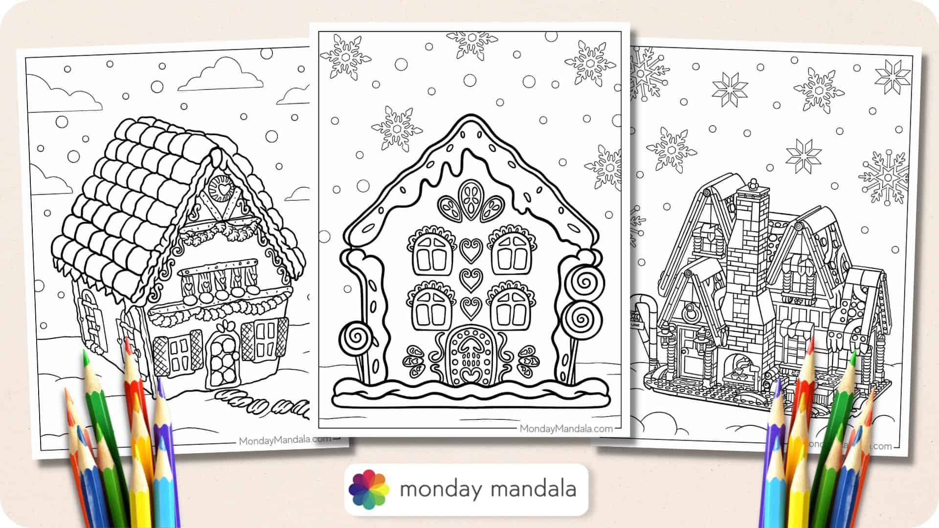 gingerbread man house coloring pages_9162