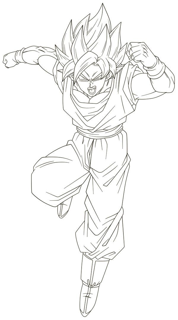 goku going super saiyan coloring pages_9118