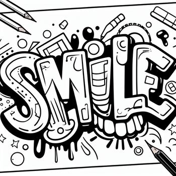 graffiti coloring page printouts_2950