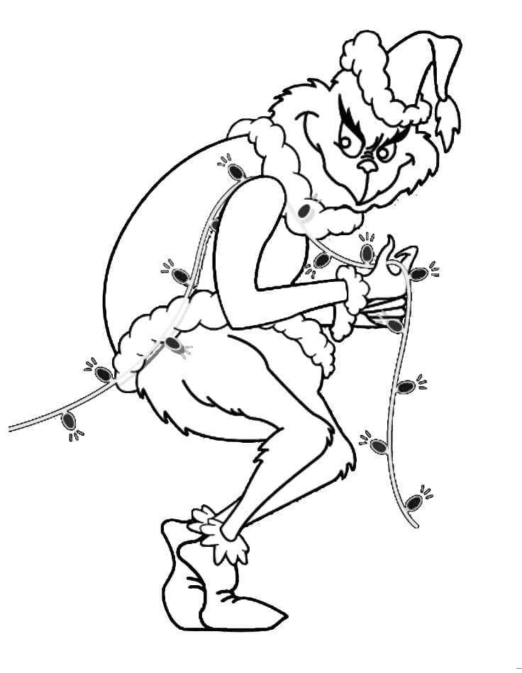 grinch stealing christmas lights coloring page_4072