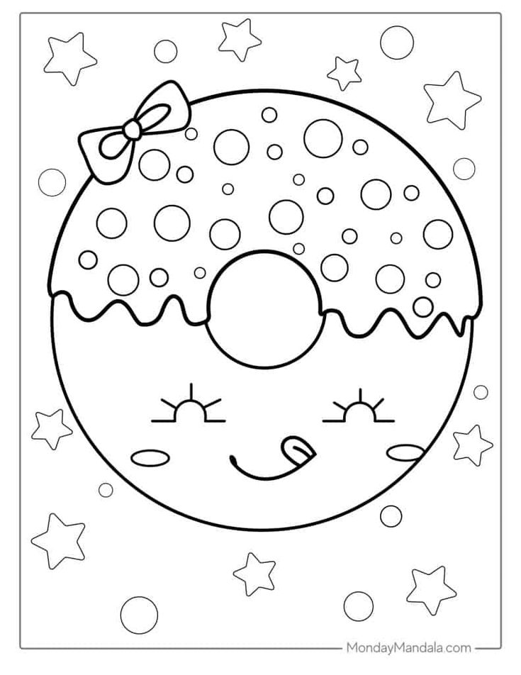 images of donut coloring page_5741
