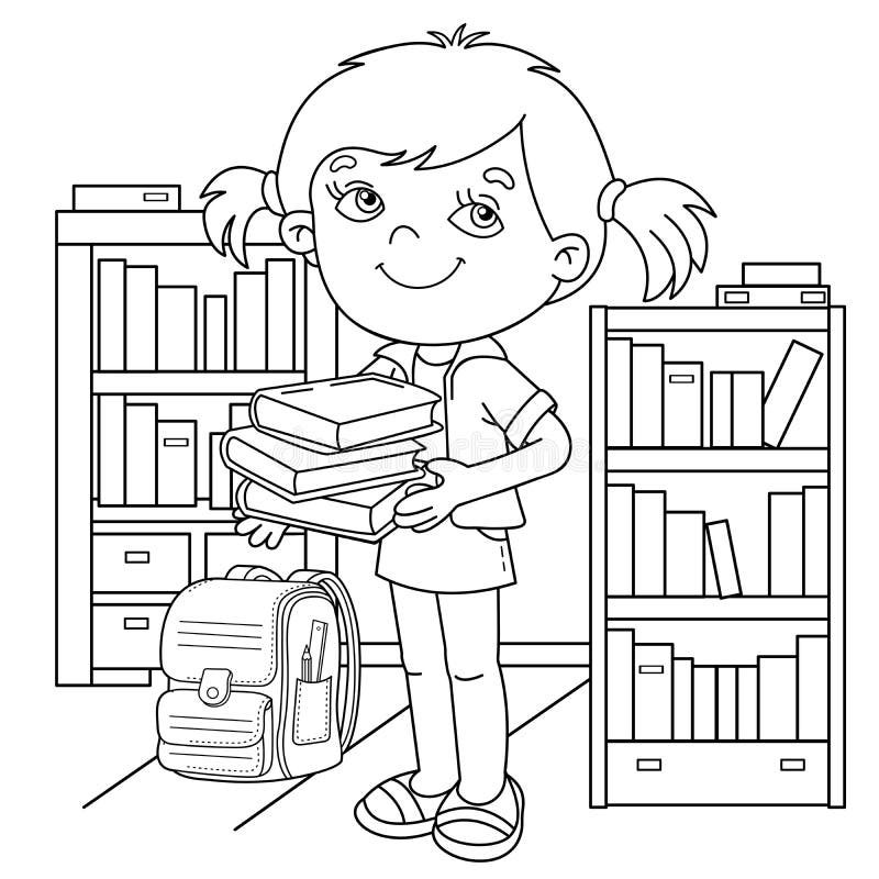 library coloring pages for kindergarten_4610