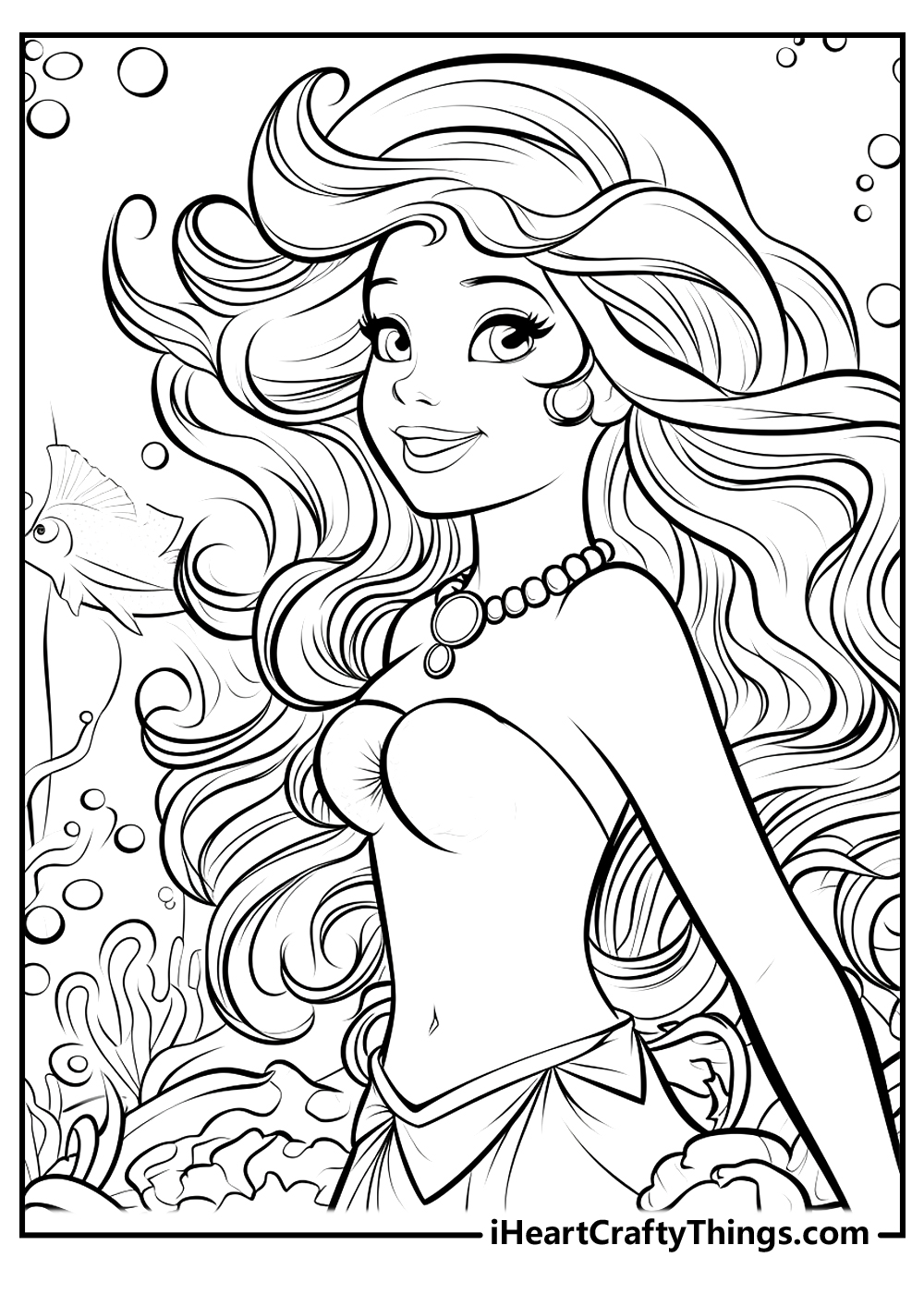 little mermaid free printable coloring pages