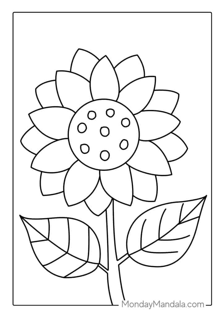 printable sunflower coloring pages_1647