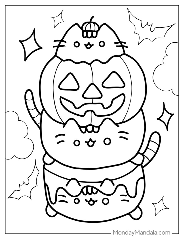 pusheen coloring pages printable_1502